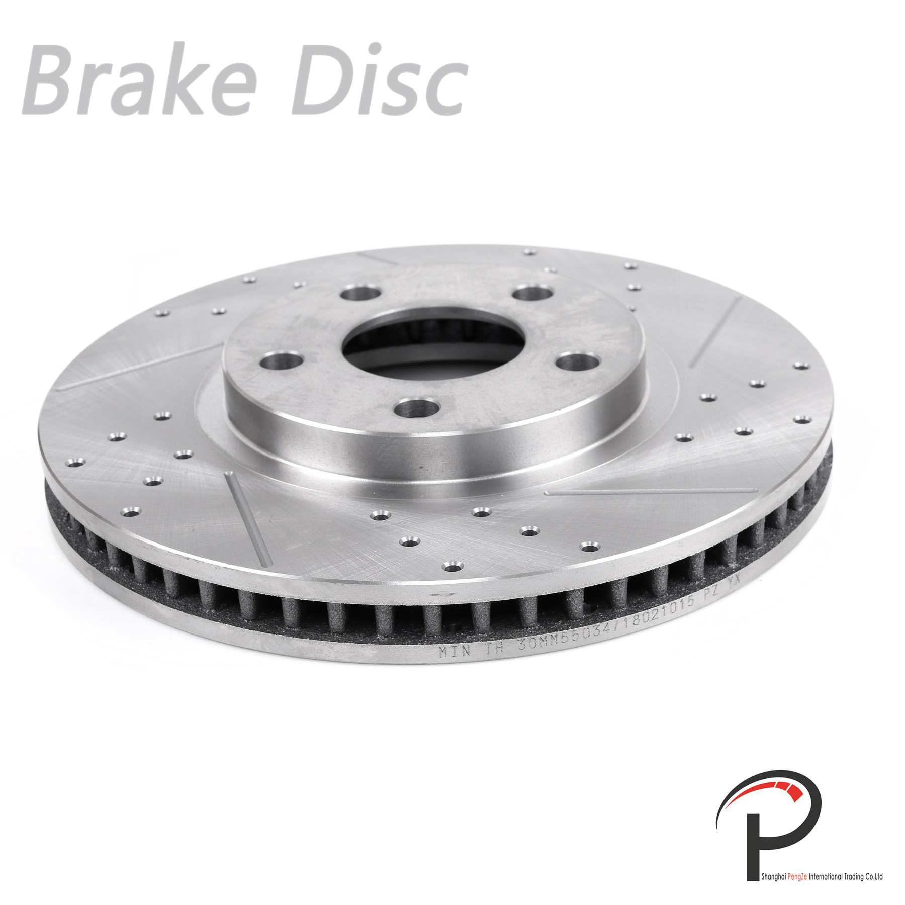1pc Front Left Drilled Slot Vent Brake Rotor Disc Fit