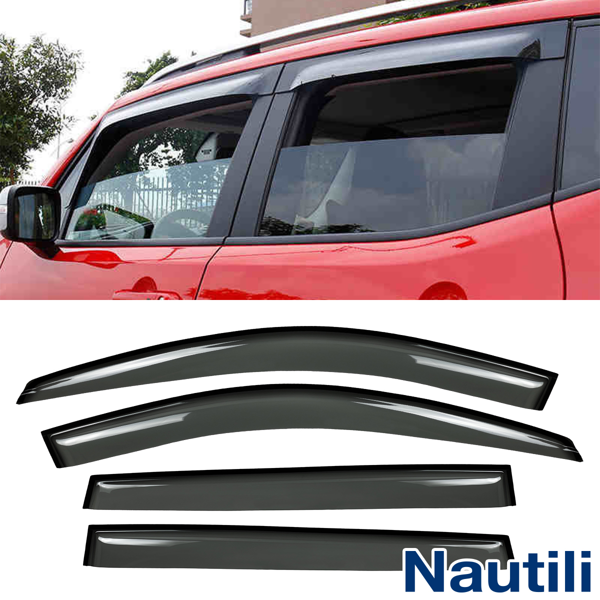4 Pcs Window Visor Vent Sun Rain Guard Deflector ABS Fit For Mini Cooper