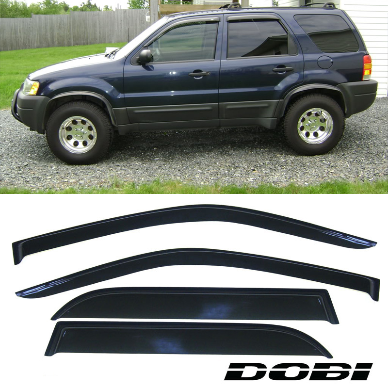 2004-2008 F150 Super Crew Side Window Deflector Rain Vent Shade Door Visor Guard