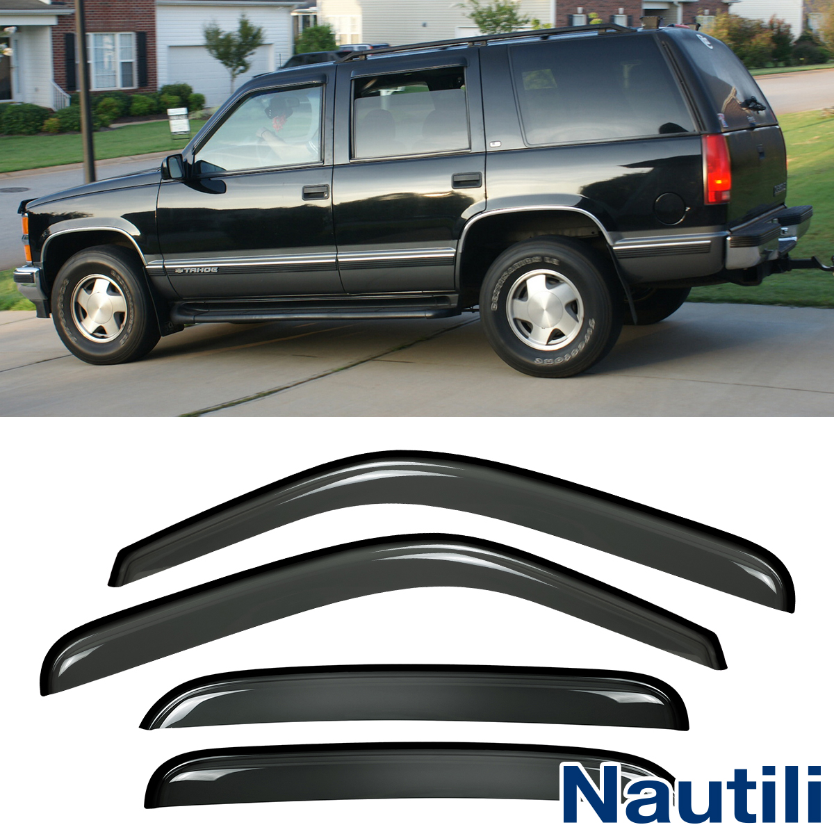 4pcs For 95-05 Blazer 95-01 Jimmy//Bravada 4Dr Sun//Rain Guard Vent Window Visor