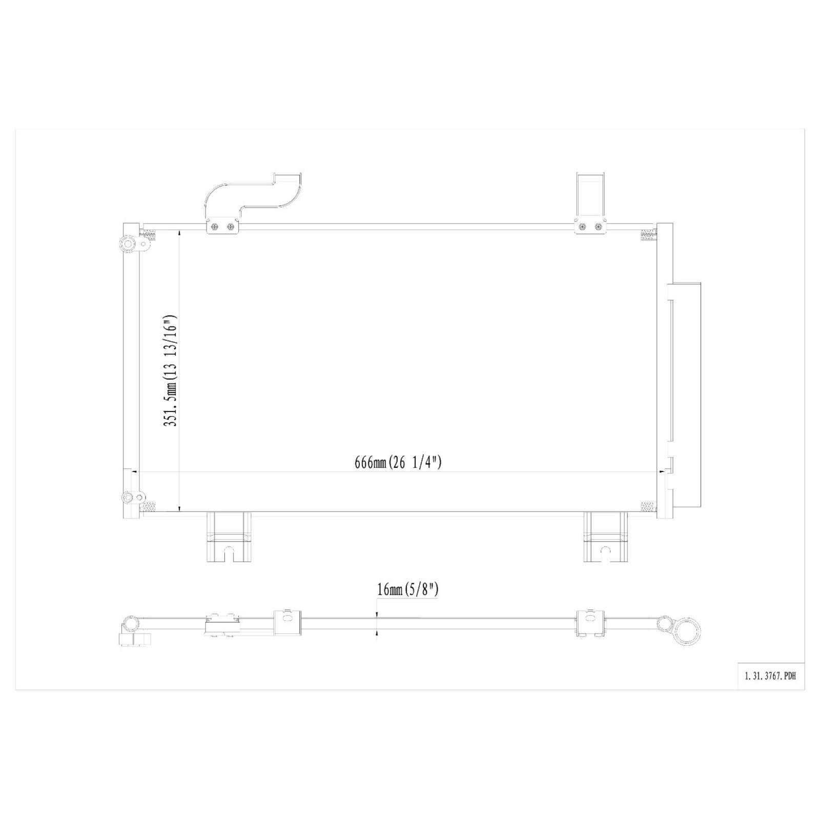 A//C Condenser Aluminum Factory Finish For Taurus 13-16