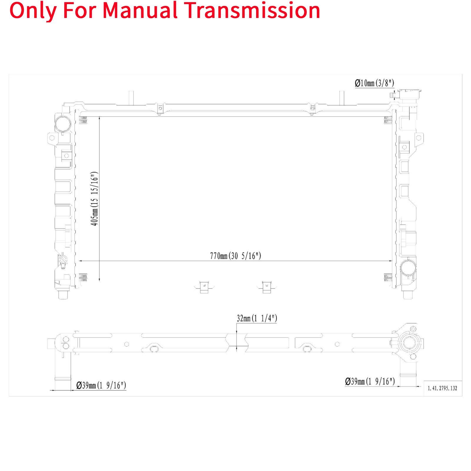 Manual Al Plastic Radiator For Town Amp Country Caravan