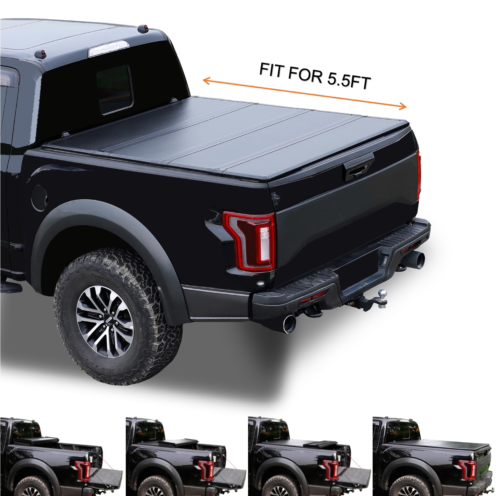 5 5 Hard Quad Fold Truck Bed For 07 20 Toyota Tundra Crewmax Cab Tonneau Cover Ebay