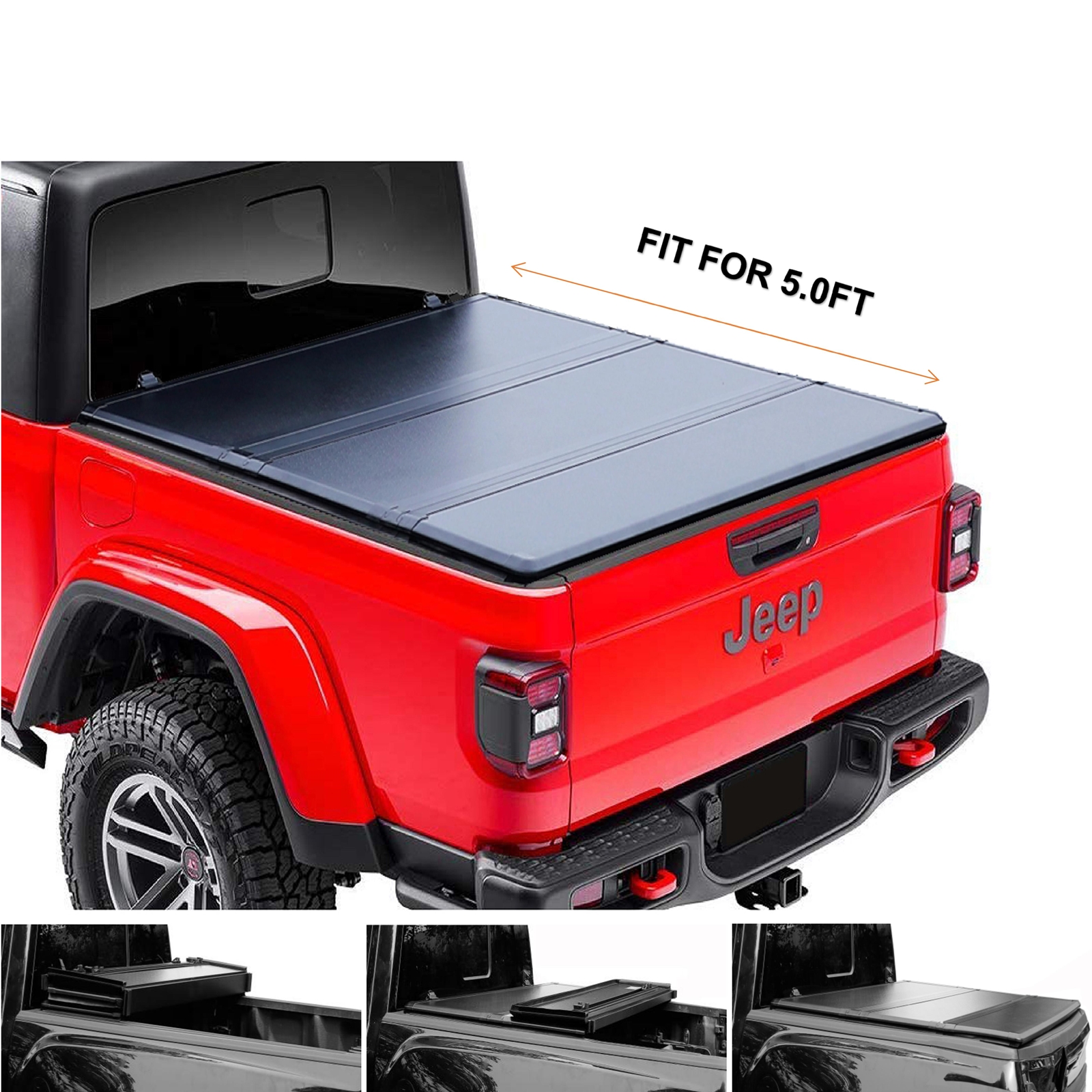 5'/60.3" Hard Tri-Fold Truck Bed For 2020-2021 Jeep Gladiator Tonneau Cover | eBay 2021 Jeep Gladiator Tri Fold Tonneau Cover