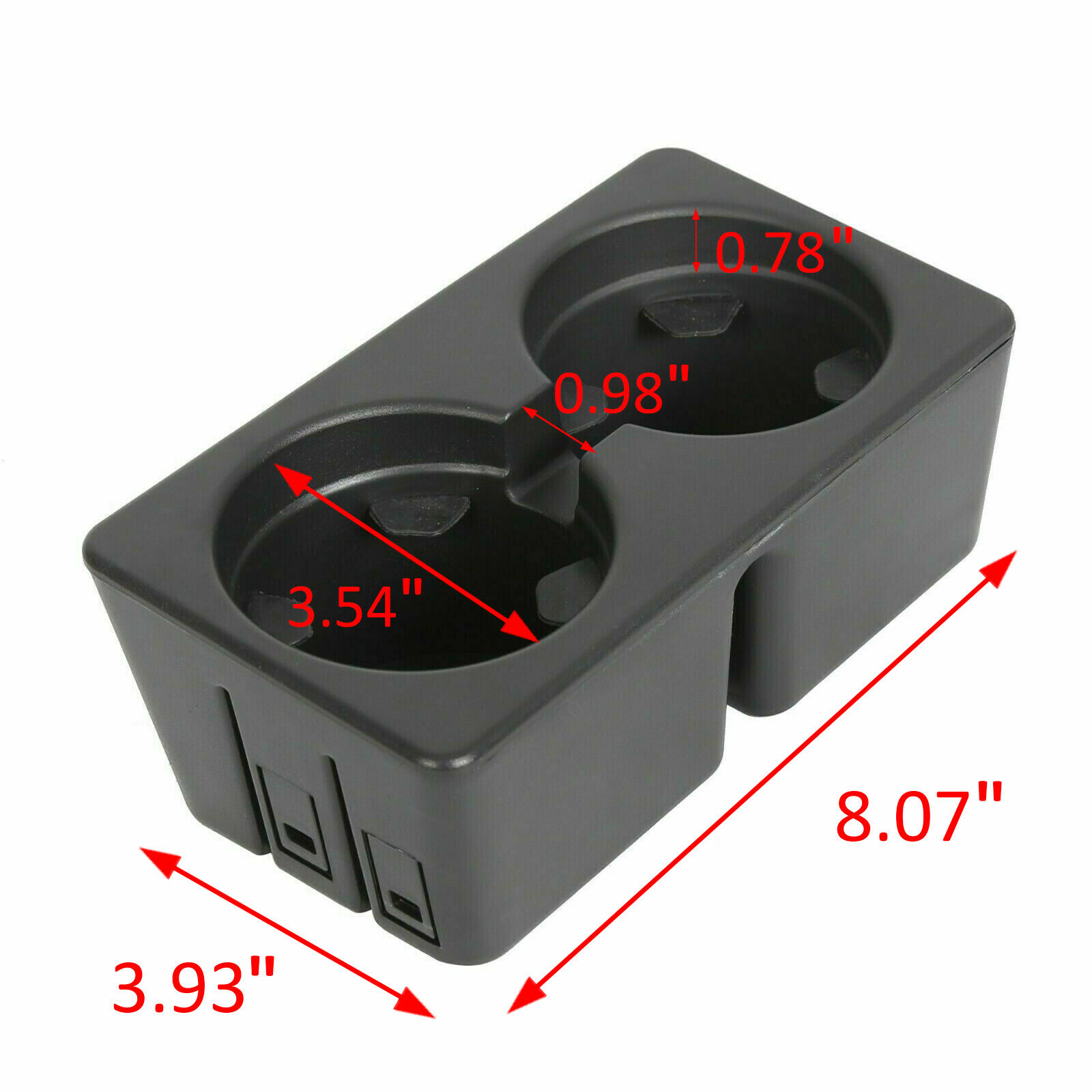 Dual Cup Holder Insert For Cadillac Chevrolet GMC Front Floor_voghion.com