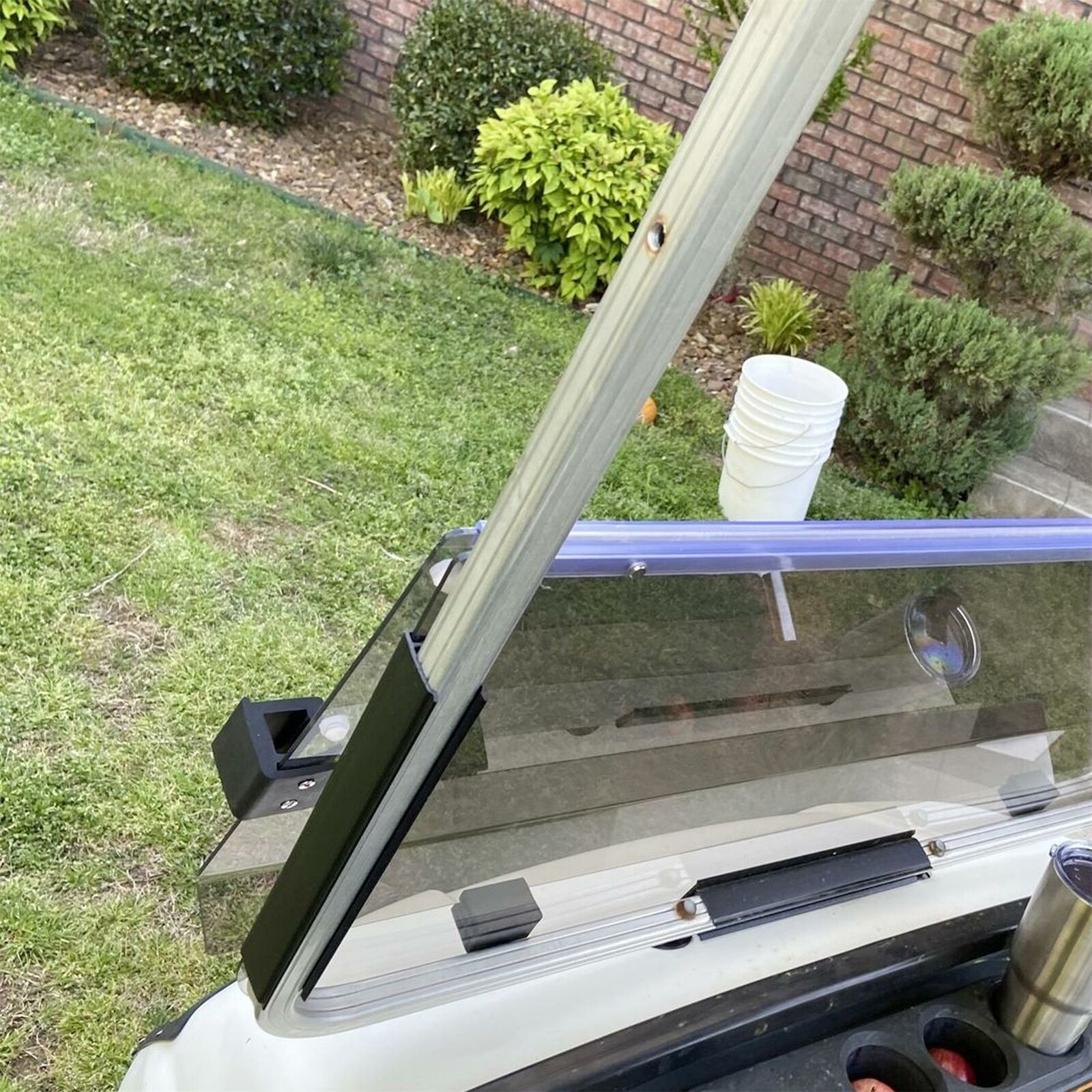Smoke/Tinted Folding Windshield For Yamaha Golf Cart Part_voghion.com