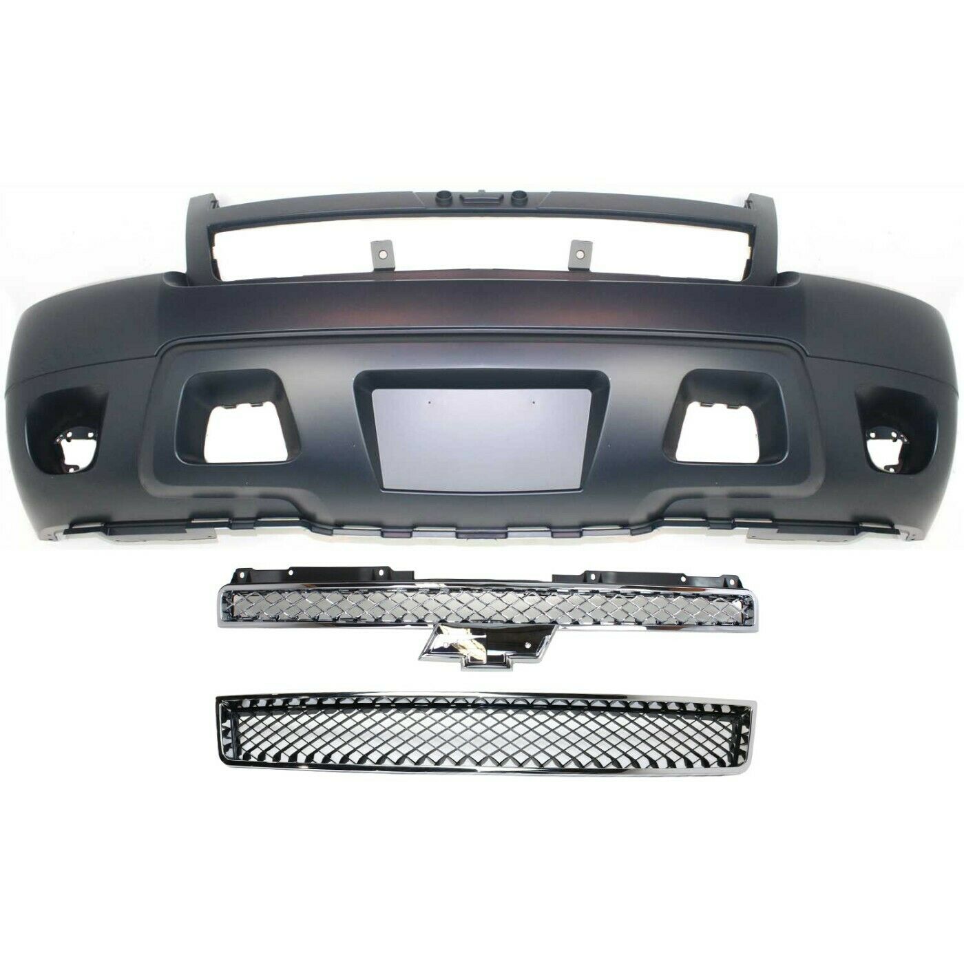 Bumper Cover Kit For Chevrolet Models With Fog Light Holes Front 3pc_voghion.com