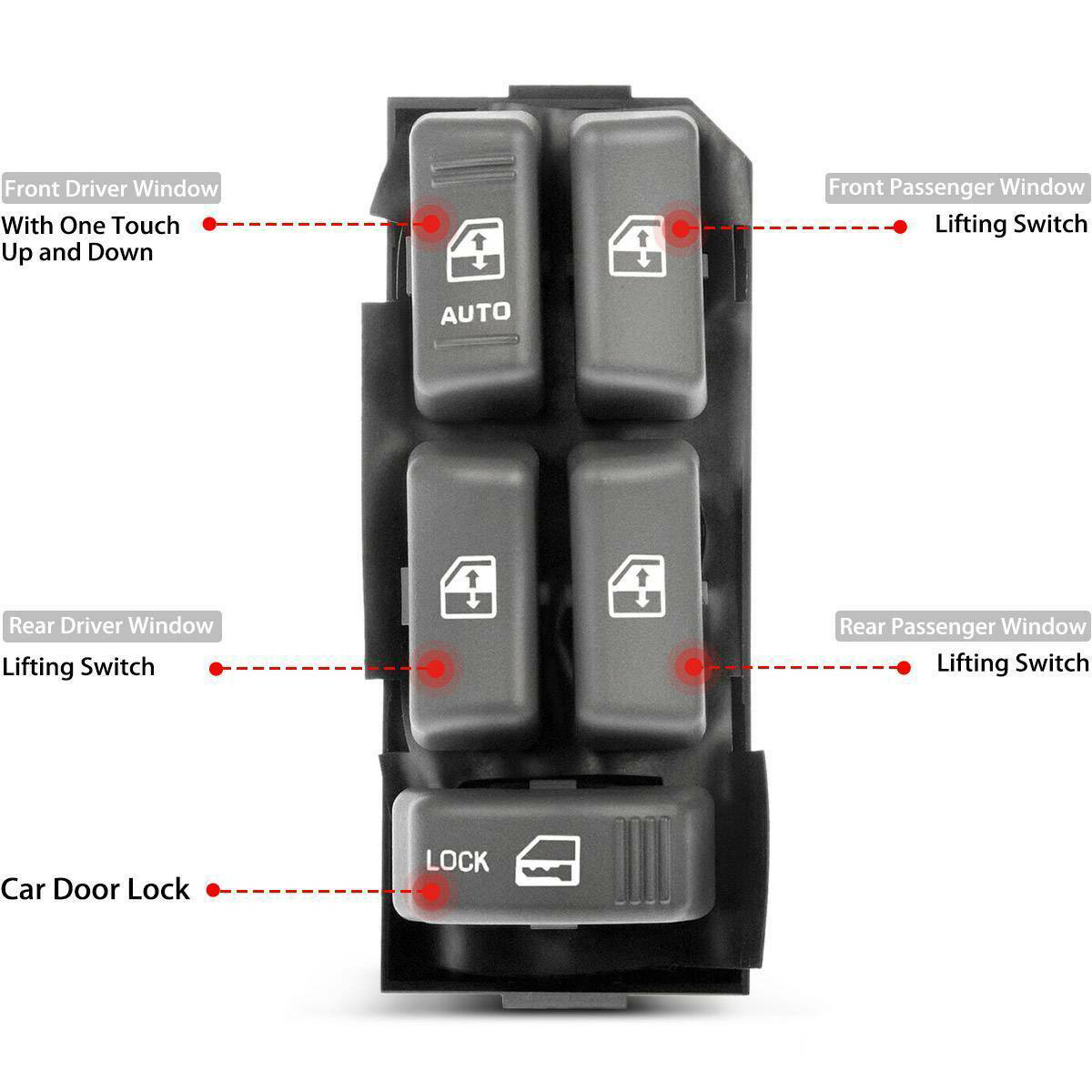 Master Window Switch For Cadillac Chevrolet GMC Oldsmobile_voghion.com