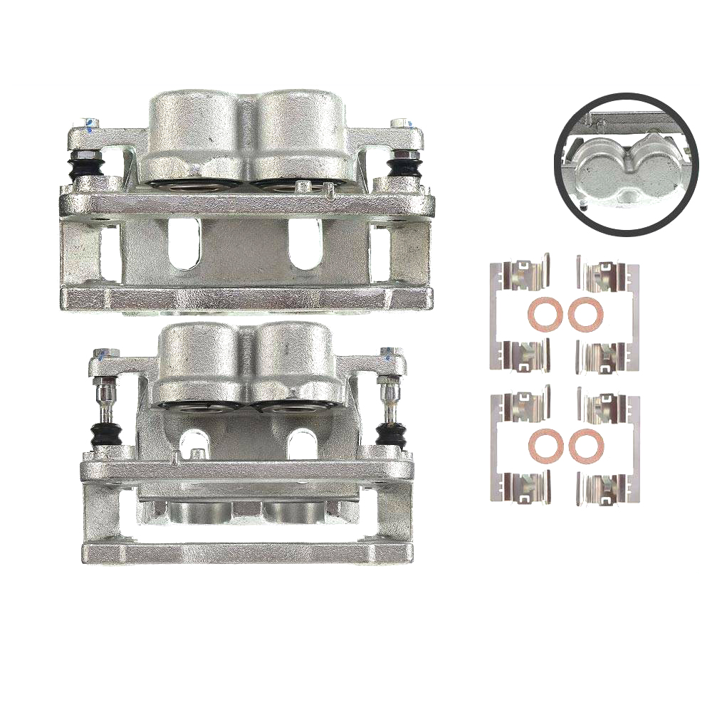 2x Brake Caliper W/ Bracket Front For Cadillac Chevrolet GMC_voghion.com