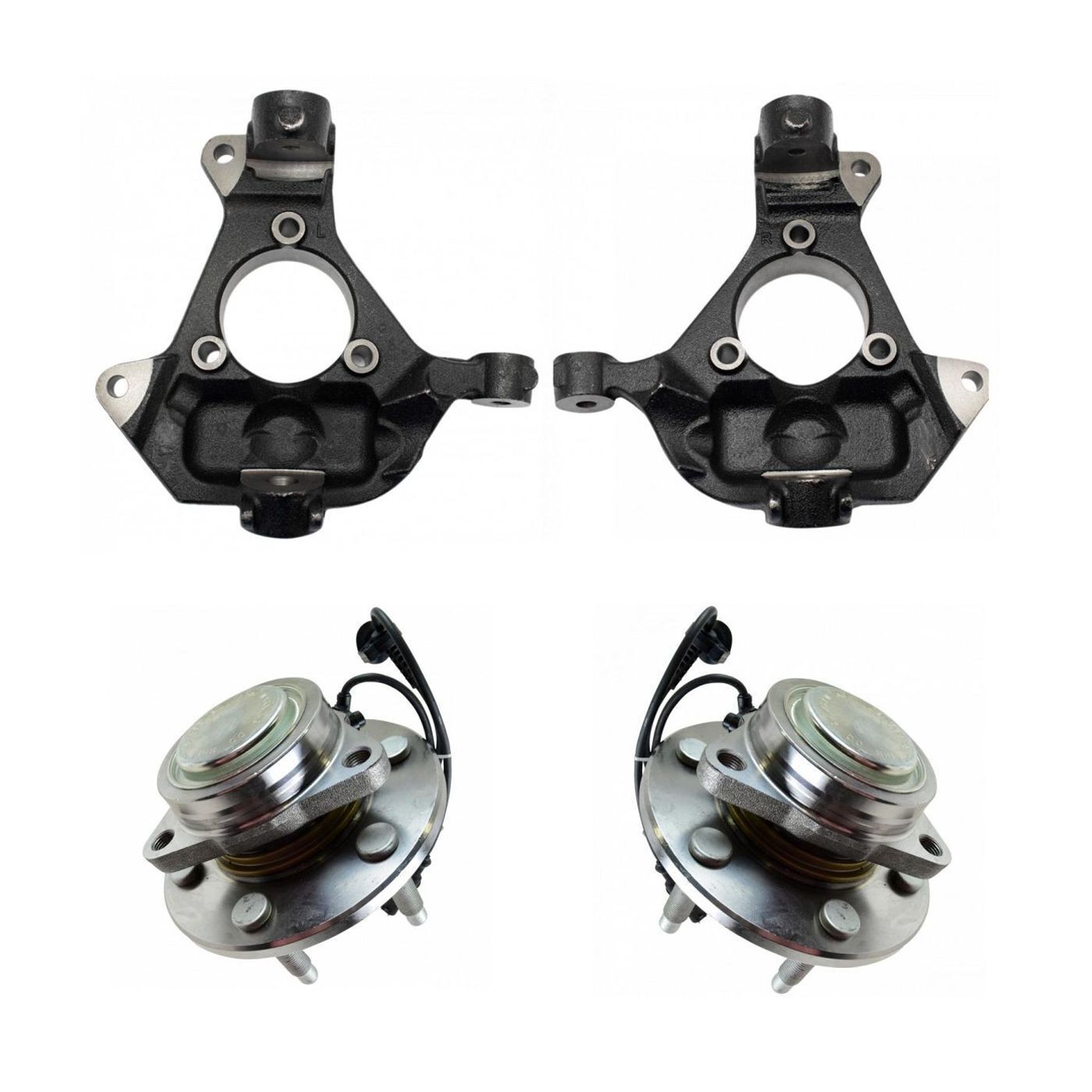 Front Wheel Hub & Bearing Assembly With Knuckles Kit For GM Truck_voghion.com