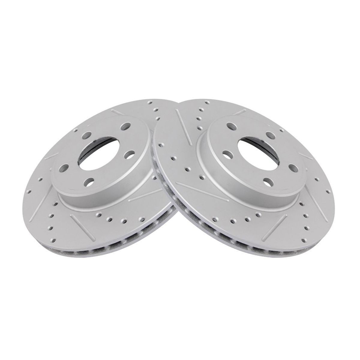 Drilled & Slotted Front Coated Brake Rotor For Chevy_voghion.com