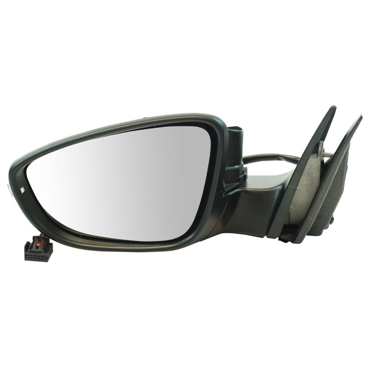 For CC Passat Exterior Power Mirror Heated Signal Puddle Light Black Smooth_voghion.com