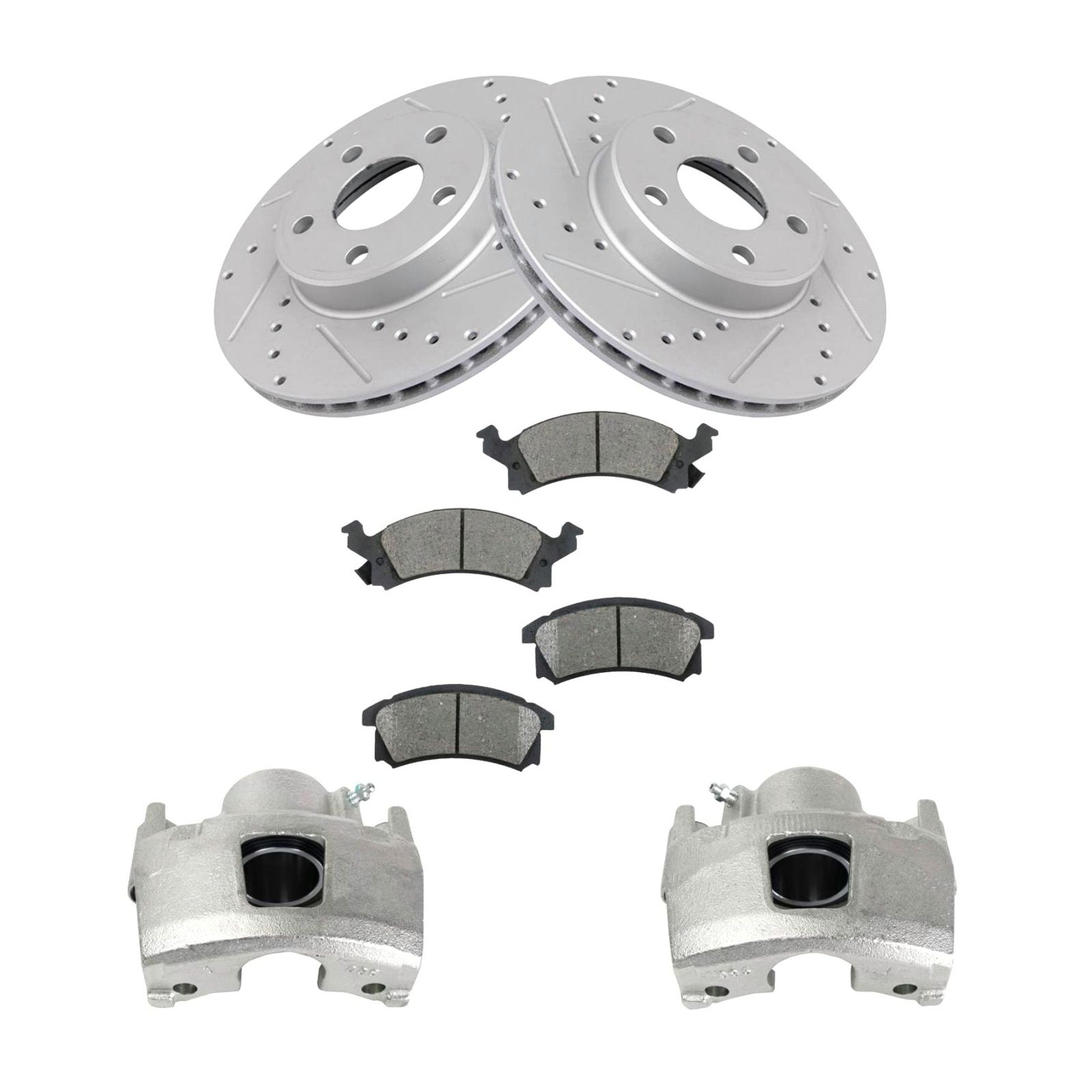 Front Ceramic Pads Performance Rotors & Caliper Kit For Buick Chevy Olds_voghion.com