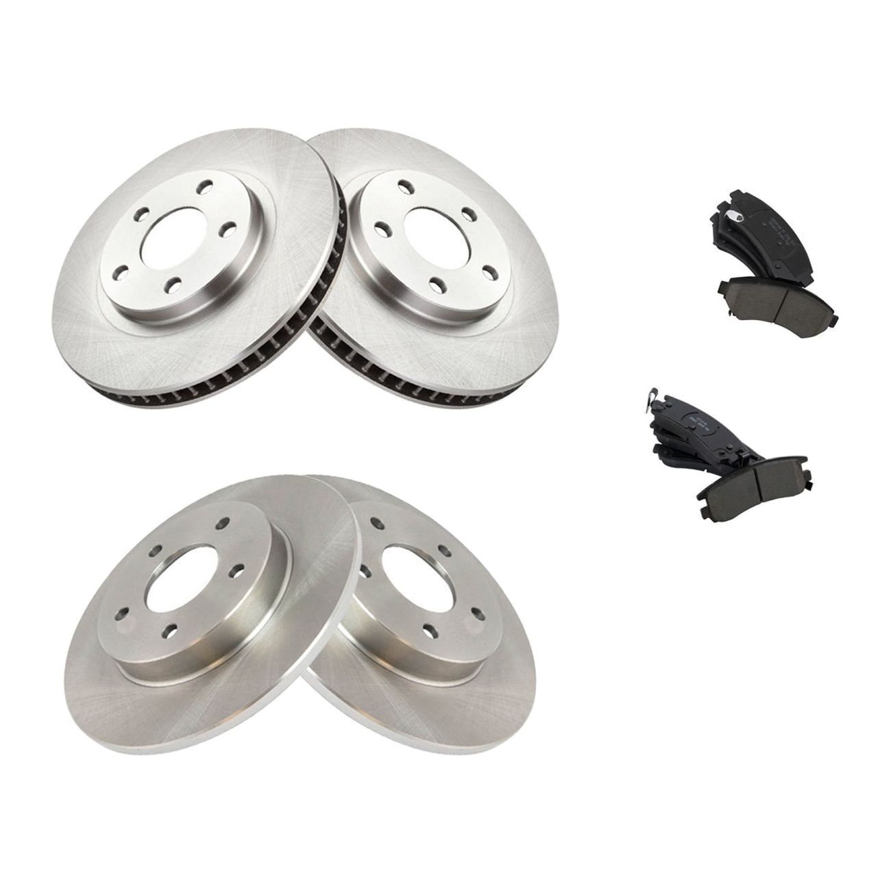 Brake Rotor & Ceramic Pad Front & Rear Kit W/Fluids For LeSabre Impala_voghion.com