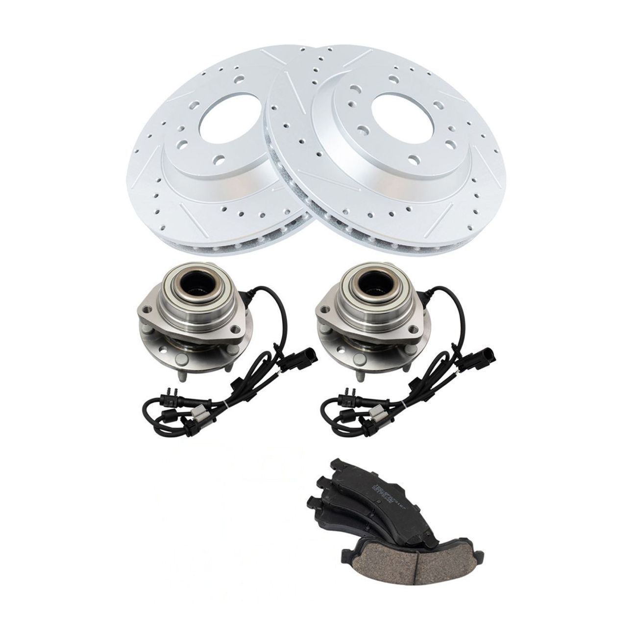 Wheel Hub & Ceramic Brake Pad Performance Rotor Front Kit For GM_voghion.com