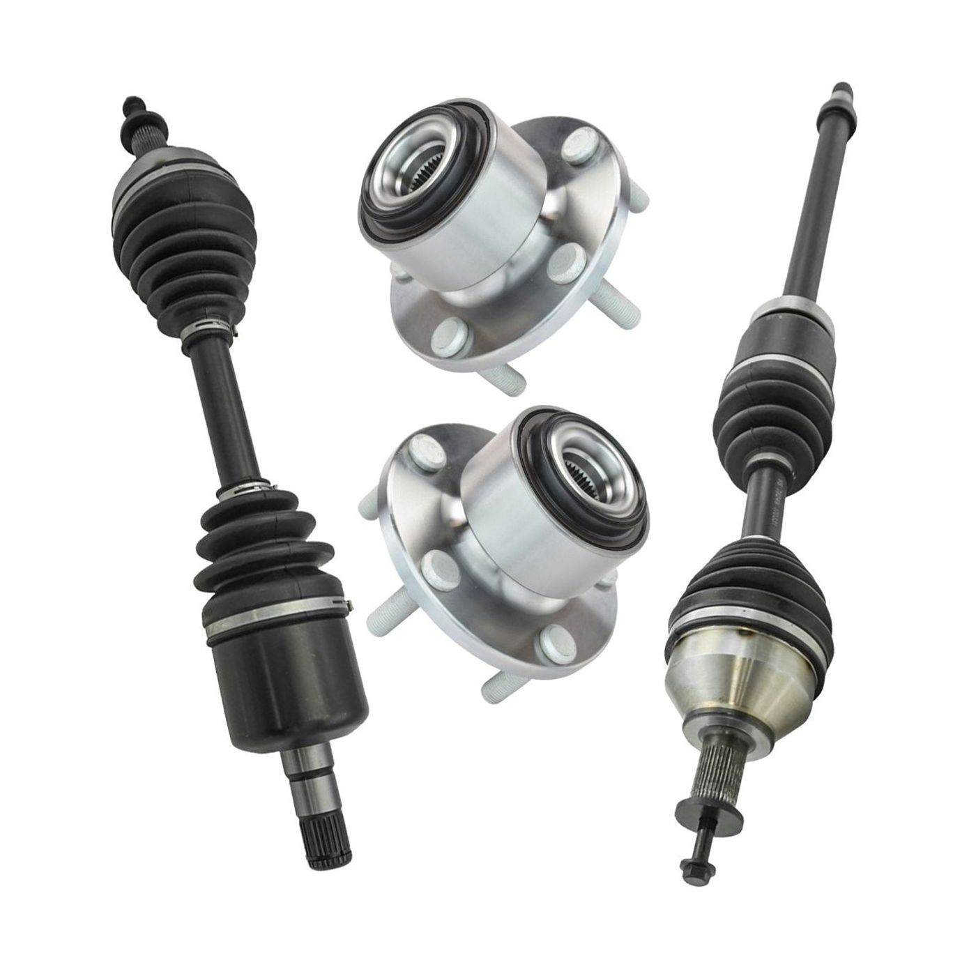 For C30 C70 S40 V50 Front CV Axles With Hub & Bearing Assemblies Kit_voghion.com