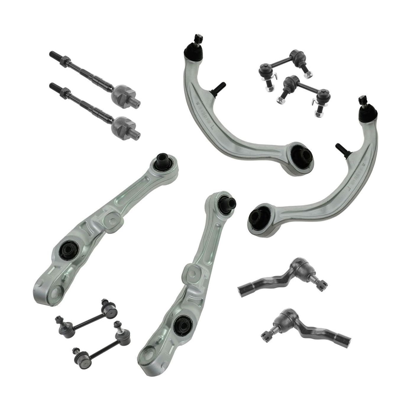 Lower Control Arm Sway Bar Tie Rod End Steering Suspension Kit 12pc_voghion.com