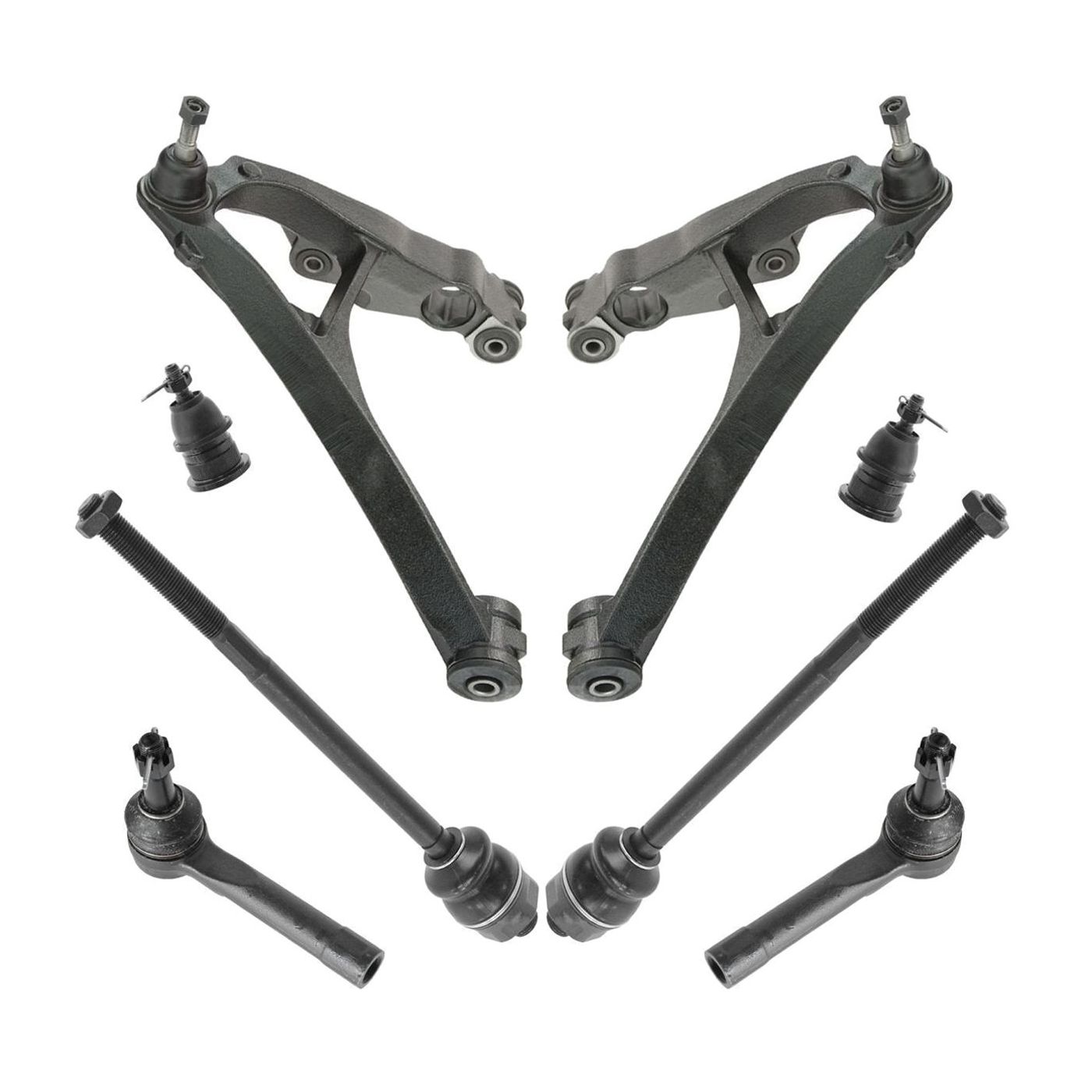 8pc Steering & Suspension Kit Control Arms Ball Joints Tie Rods_voghion.com