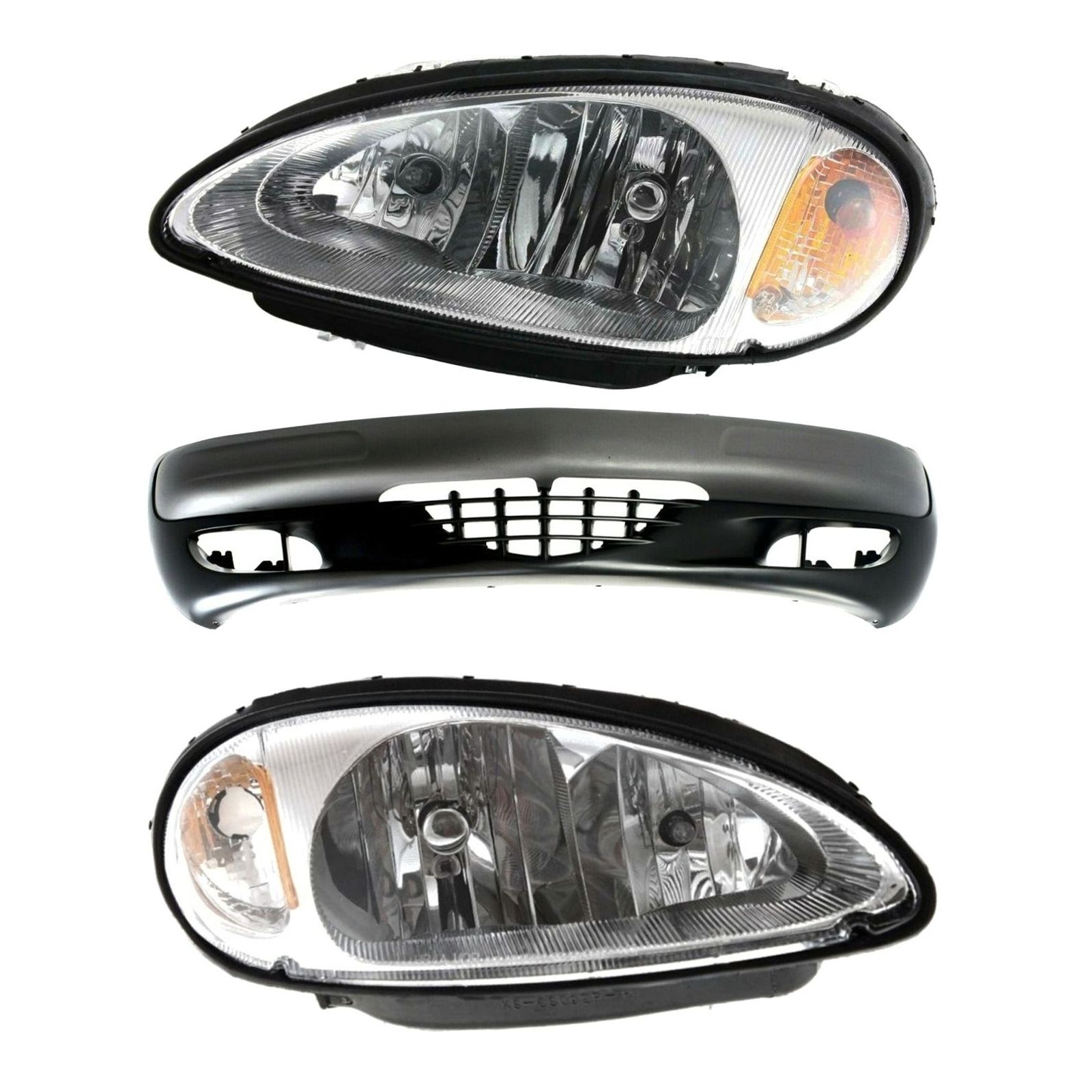 Bumper Cover Kit For Chrysler 2001-2005 PT Cruiser Front Code MLB_voghion.com
