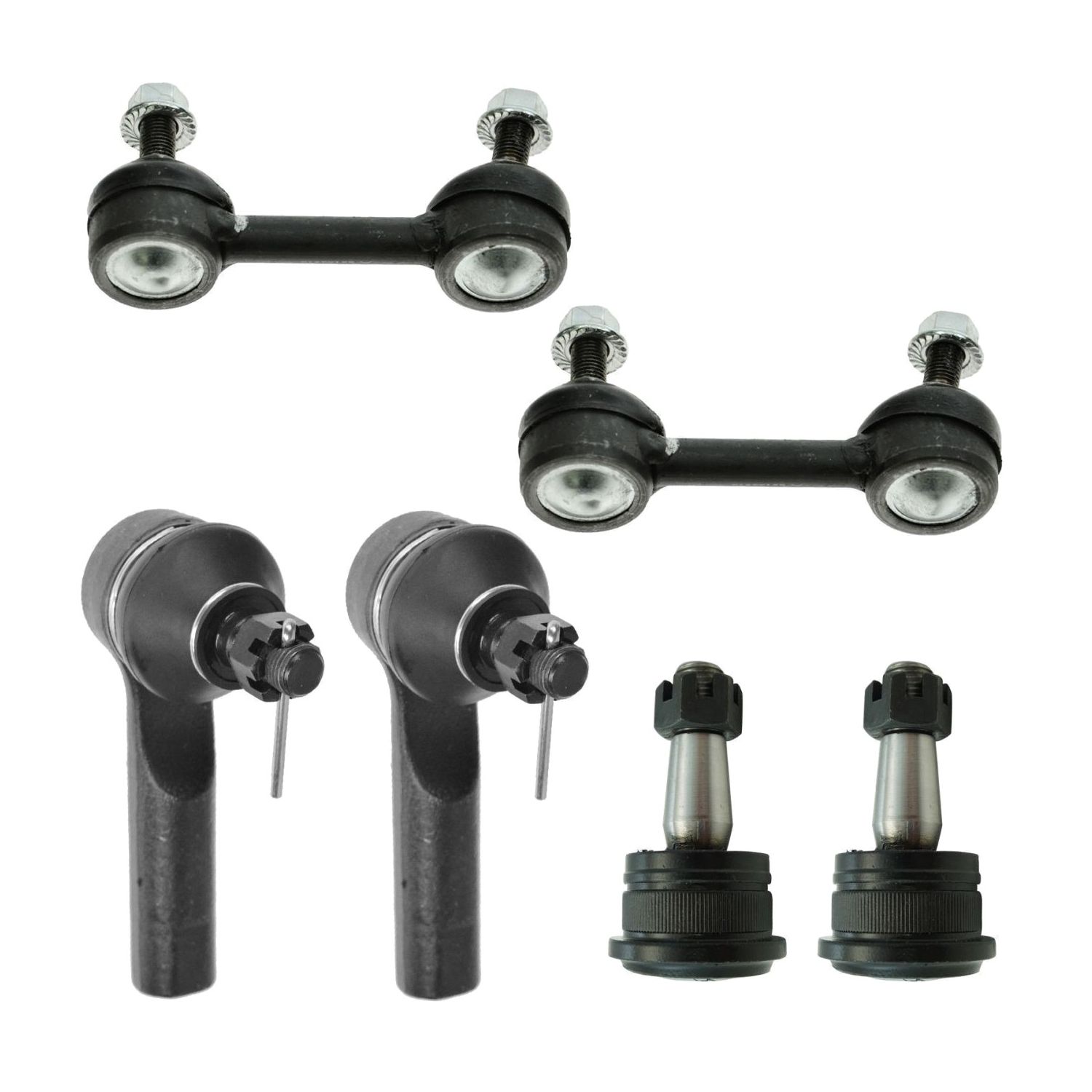Front Lower Ball Joint Tie Rod End Sway Bar Steering Suspension Kit Set 6pc_voghion.com