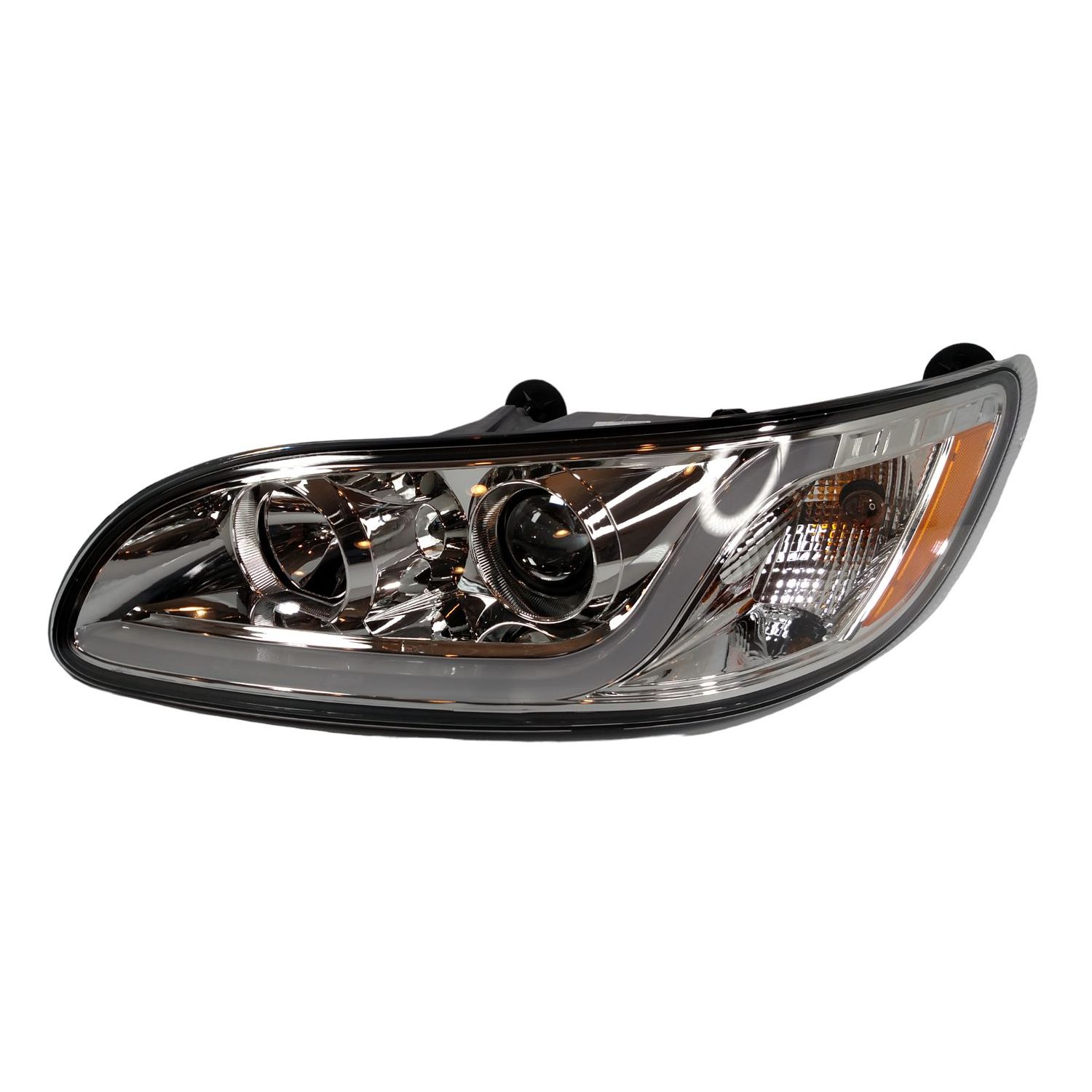 Pair Chrome Projection Headlights Dual Function Led Light Bar For 330 386/387_voghion.com