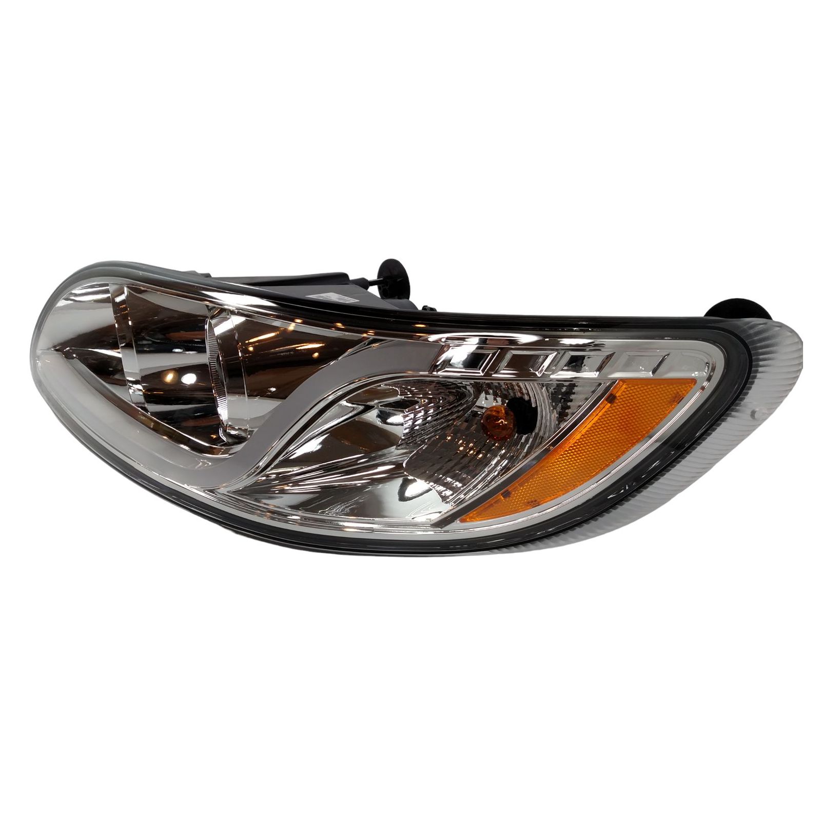 Pair Chrome Projection Headlights Dual Function Led Light Bar For 330 386/387_voghion.com