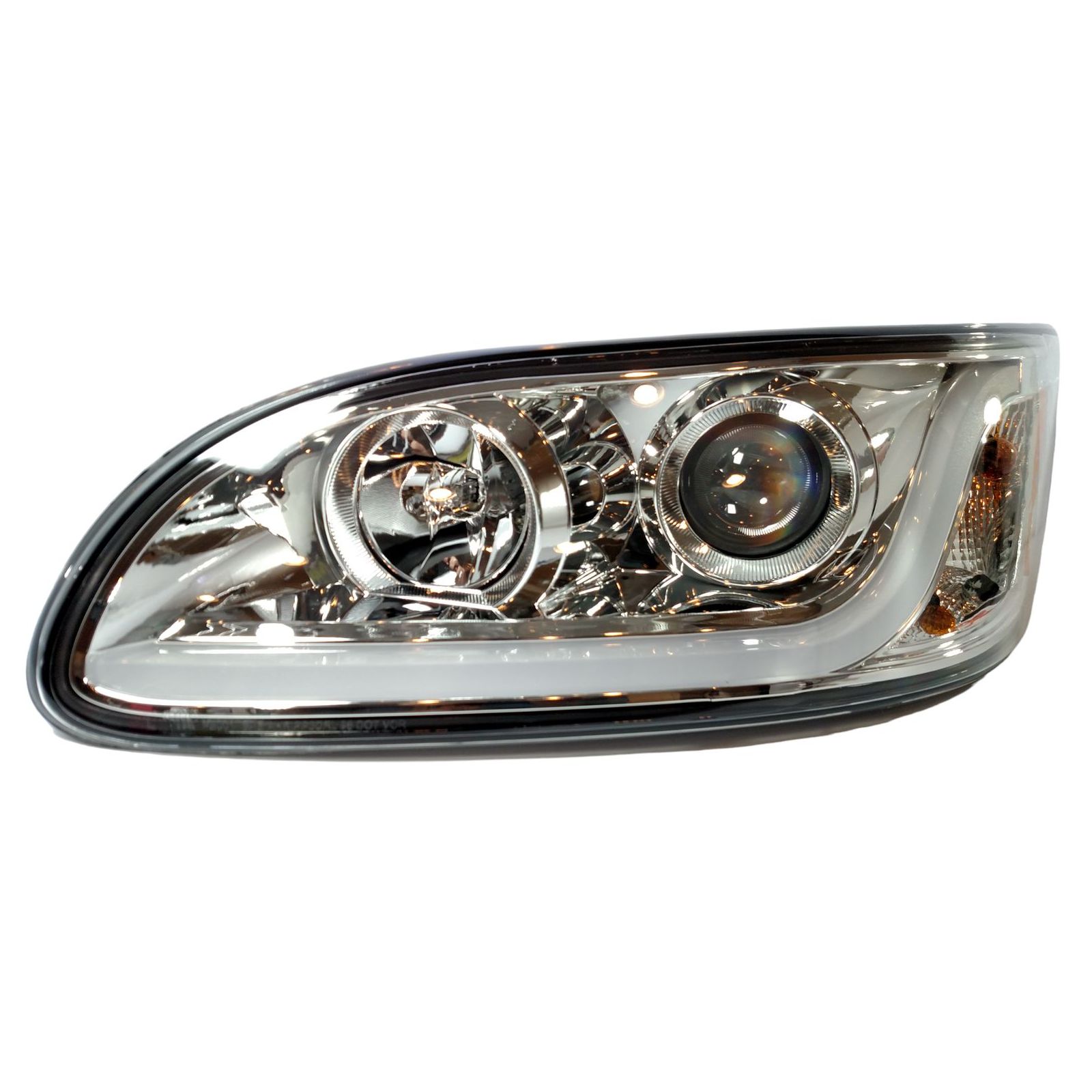 Pair Chrome Projection Headlights Dual Function Led Light Bar For 330 386/387_voghion.com