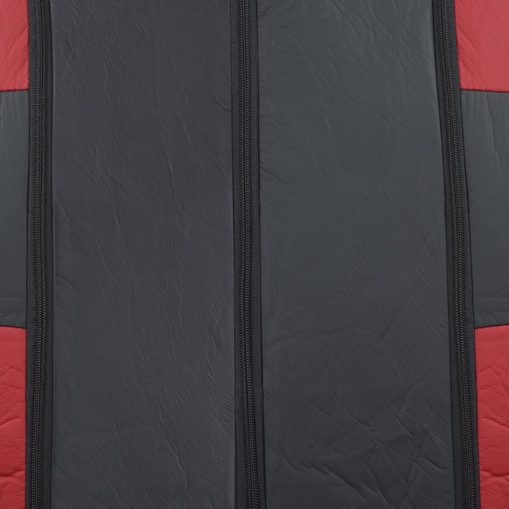 Black/ Dark Red Synth Leather Auto Seat Covers Padded Synth Material For Car SUV_voghion.com