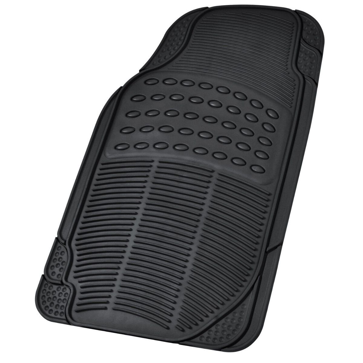 Heavy Duty Rubber Car Floor Mats 3 Row Coverage For 2012-2015 Journey AVP Black_voghion.com