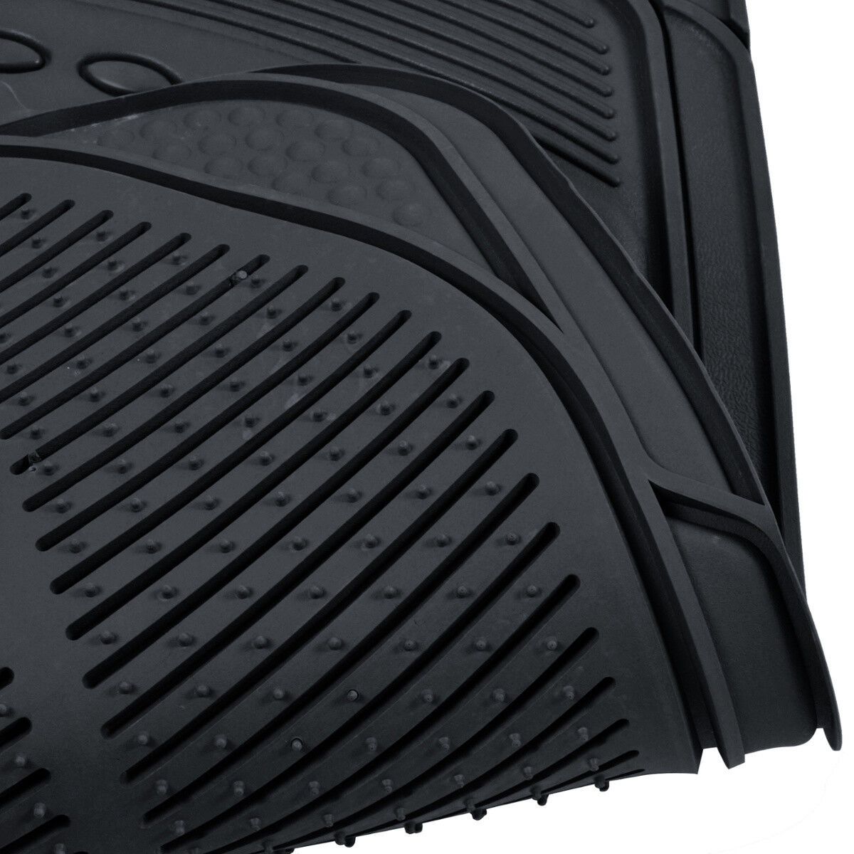 Heavy Duty Rubber Car Floor Mats 3 Row Coverage For 2012-2015 Journey AVP Black_voghion.com