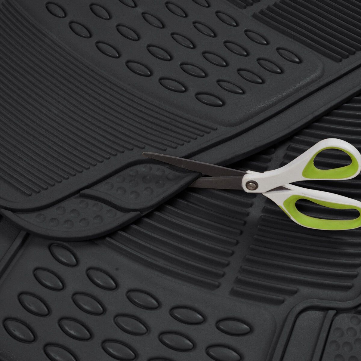 Heavy Duty Rubber Car Floor Mats 3 Row Coverage For 2012-2015 Journey AVP Black_voghion.com