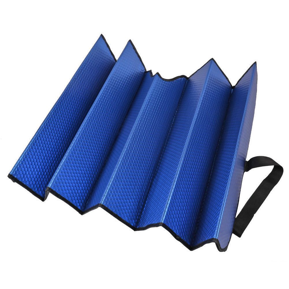 Reflective Blue Foil Car Sun Shade Standard Reversible Folding Windshield Cover_voghion.com