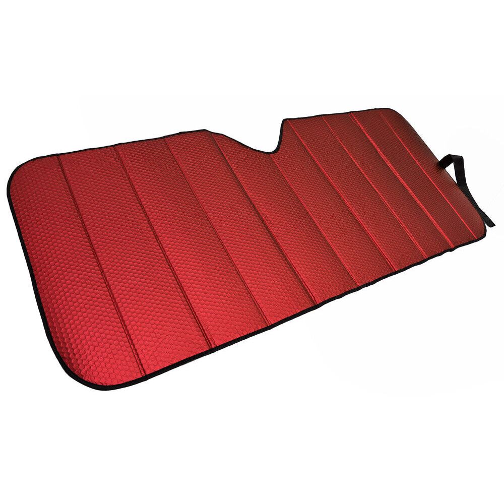 For 07 H3 X Reflective Red Fold-able Car Sun Shade Auto Windshield Front Window_voghion.com