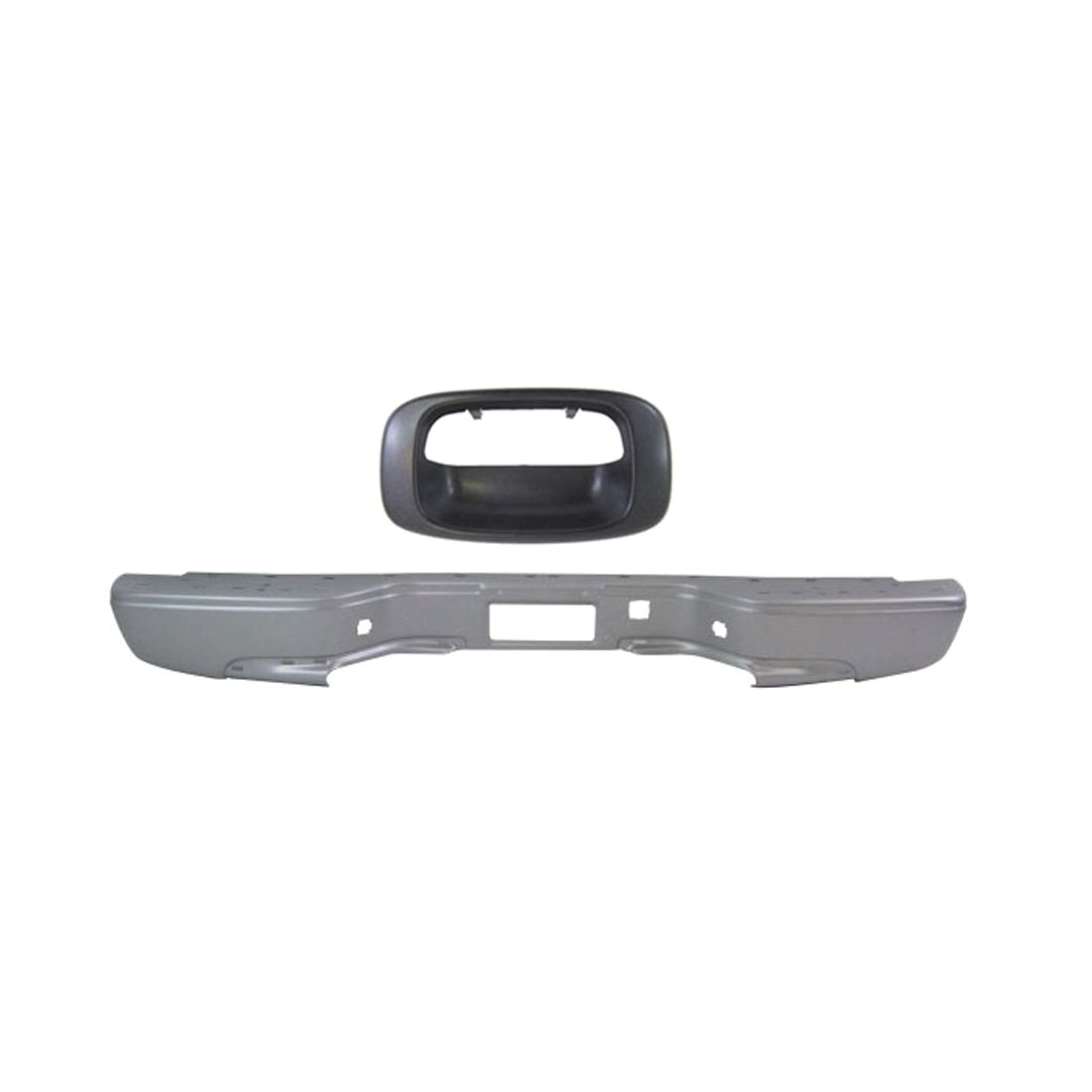 Rear Bumper Silver Face Bar Tailgate Handle Bezel Fits Fleetside_voghion.com