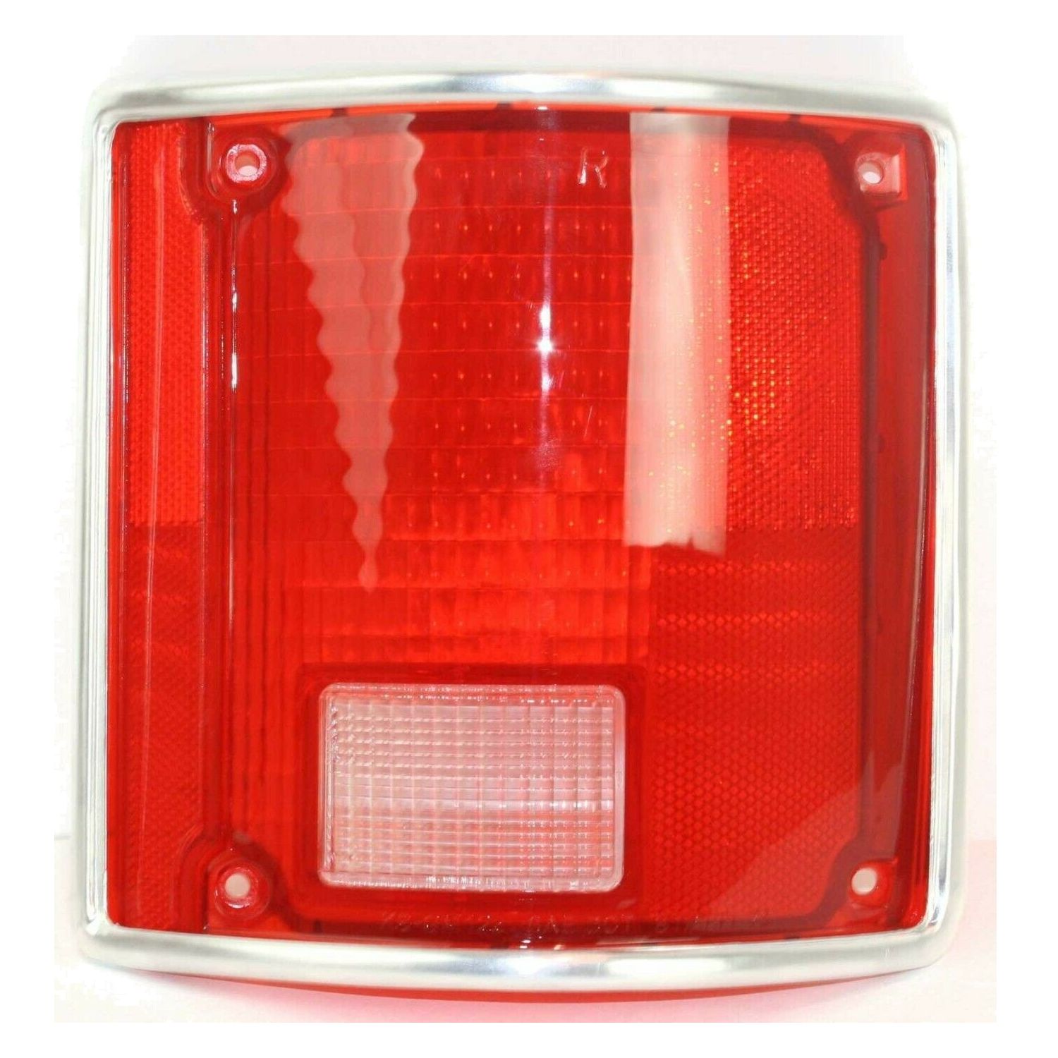 Tail Light Lens For 1973-1991 Chevrolet Passenger Side With Chrome Trim_voghion.com