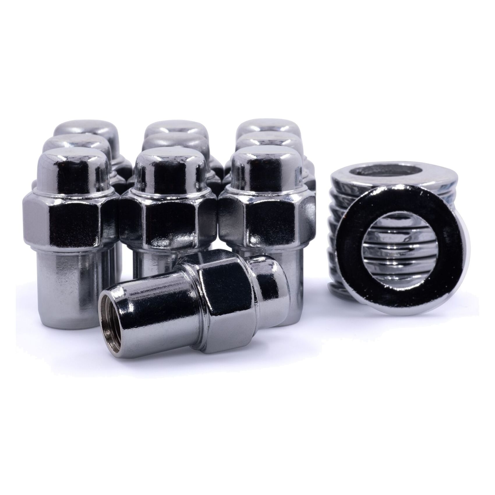 10 Lug Nuts 12x1.5 Chrome Nut .75 Shank Cragar_voghion.com
