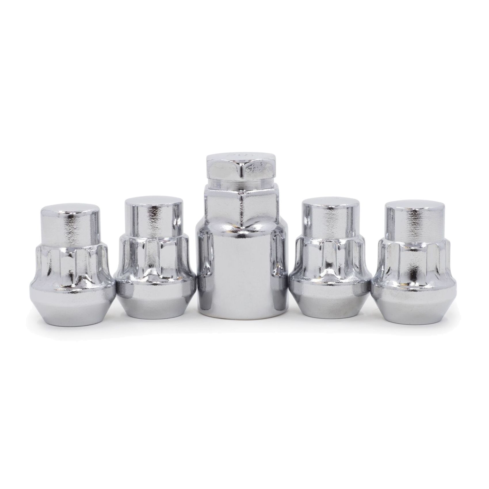 Locking Lug Nuts 1/2-20 Chrome Wheel Locks Bulge Acorn Cone Seat_voghion.com