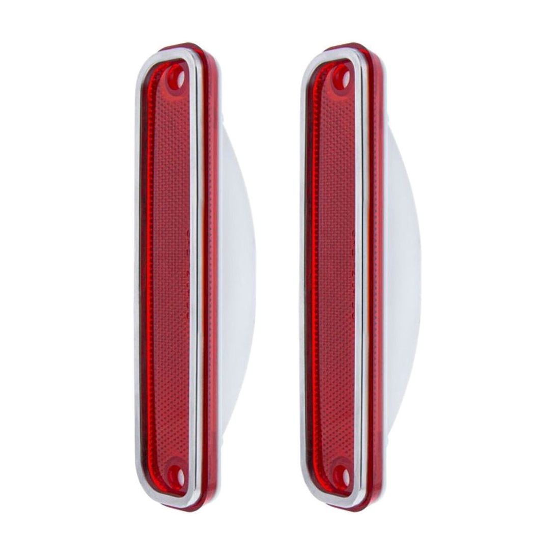 Red Rear Side Marker Light With SS Trim 1973-1980 Chevy Trucks_voghion.com
