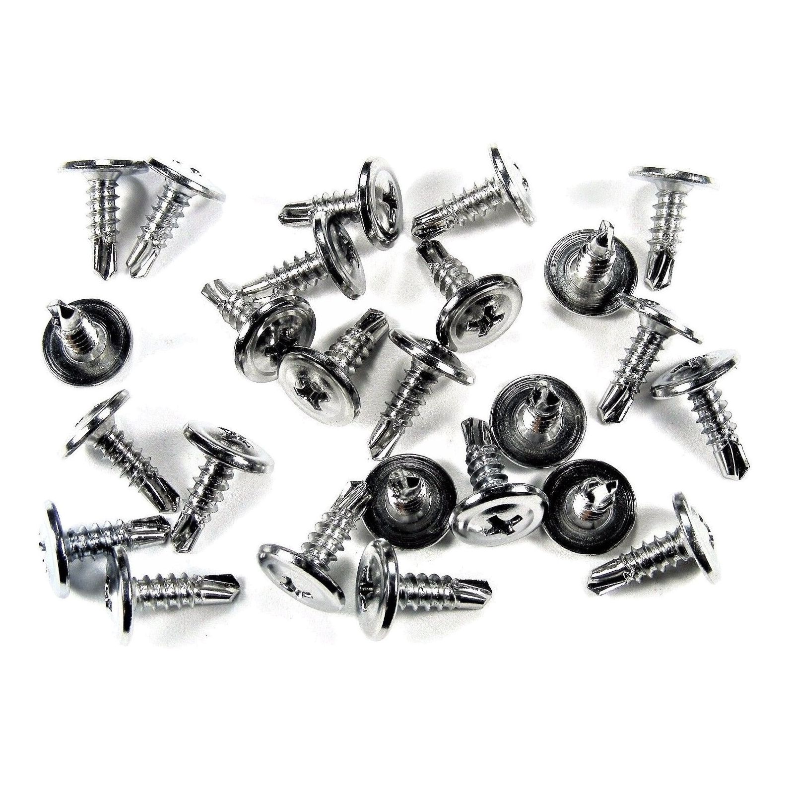 For GM Chrome Wheel Well Trim Molding Screws- Self Tap Low Profile- 25 Screws- #230_voghion.com