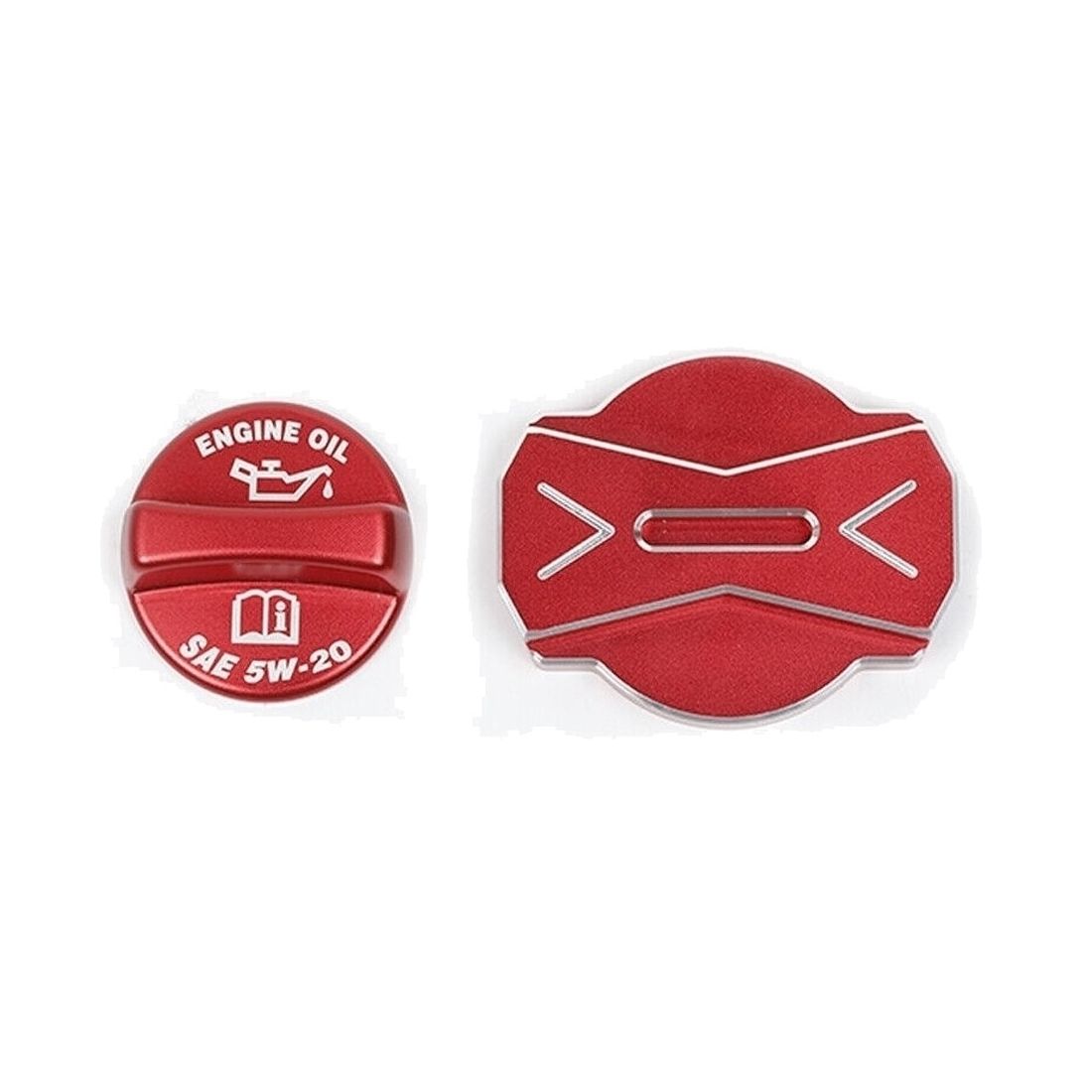 Radiator Cap& Engine Oil Gas Cap Cover Trim 09+_voghion.com