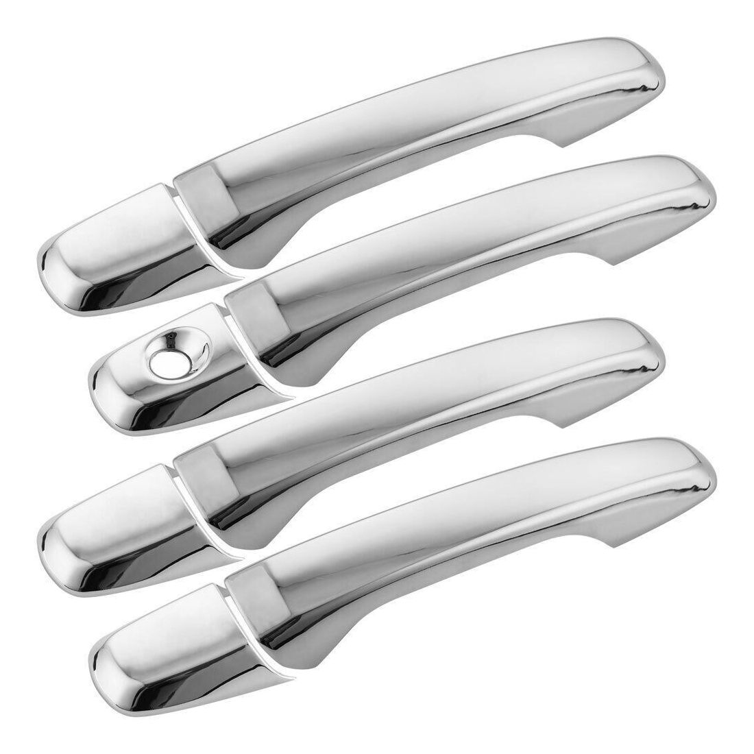 Chrome Adhesive Door Handle Cover Cap Trim Kit_voghion.com