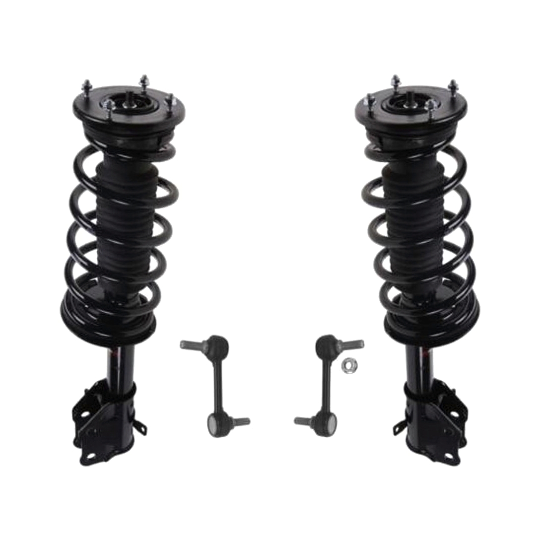 For 07 Edge SEL Plus Front Complete Coil Spring Strut Assembly Sway Bar 4pc_voghion.com
