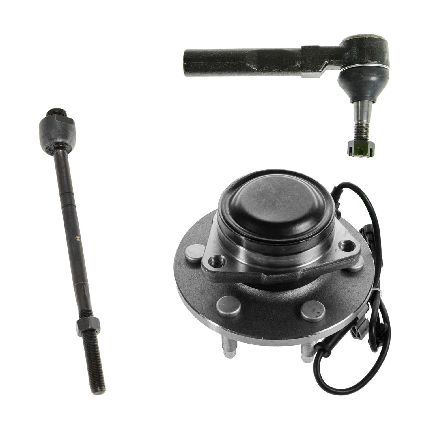3 Piece Wheel Hub Assemblies With Inner & Outer Tie Rods LH Or RH Kit For Gm_voghion.com