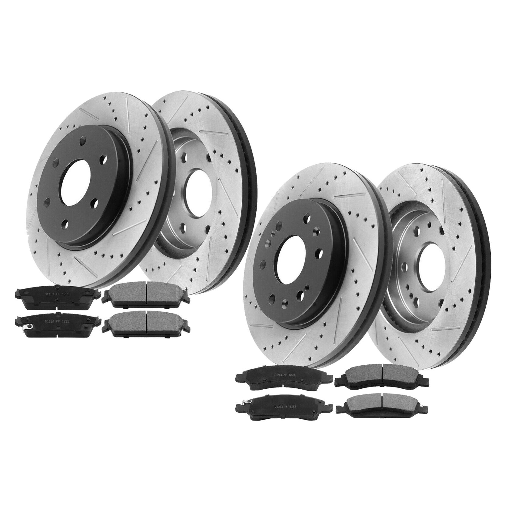 Front And Rear Rotors With Brake Pads_voghion.com