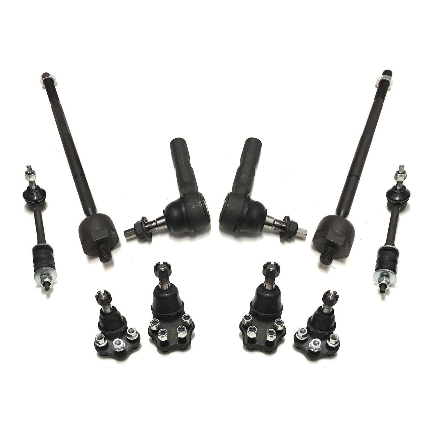 10pc Ball Joint Tie Rods Sway Bar Kit_voghion.com