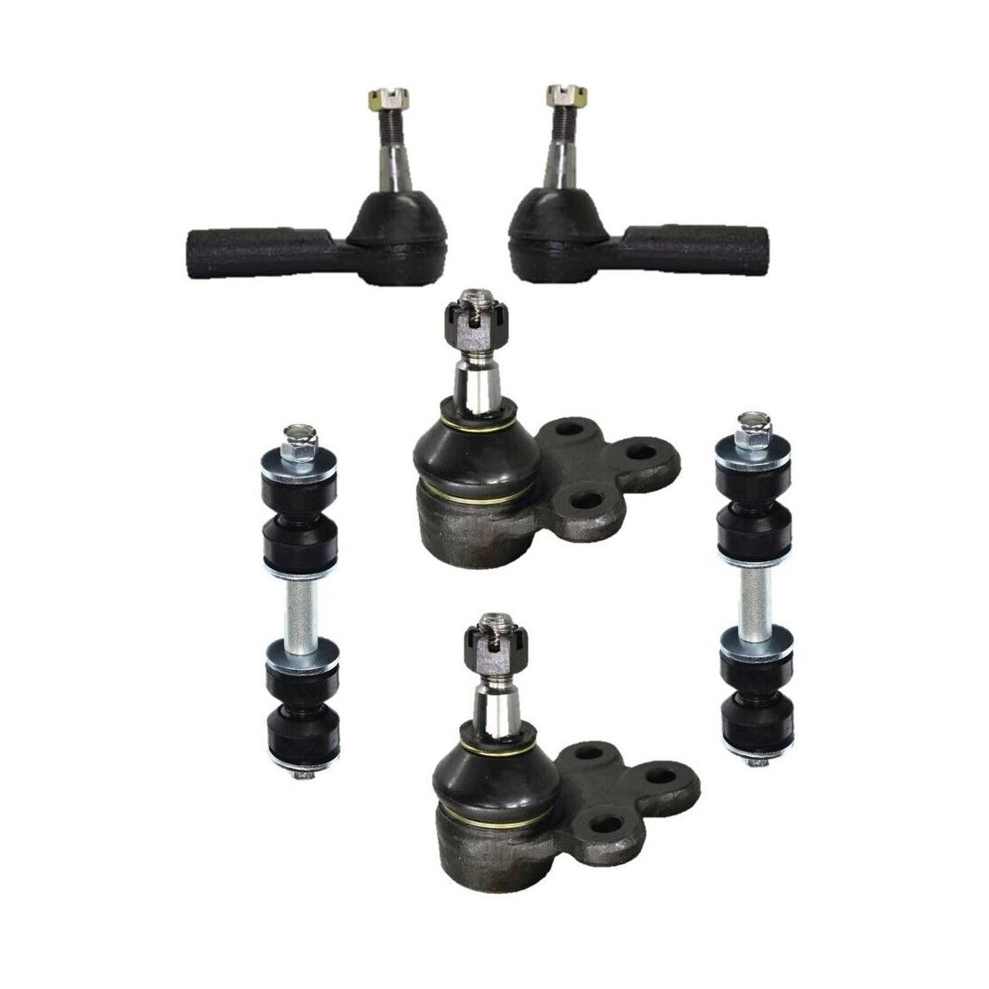 6pc Ball Joints Outer Tie Rods Sway Bar_voghion.com