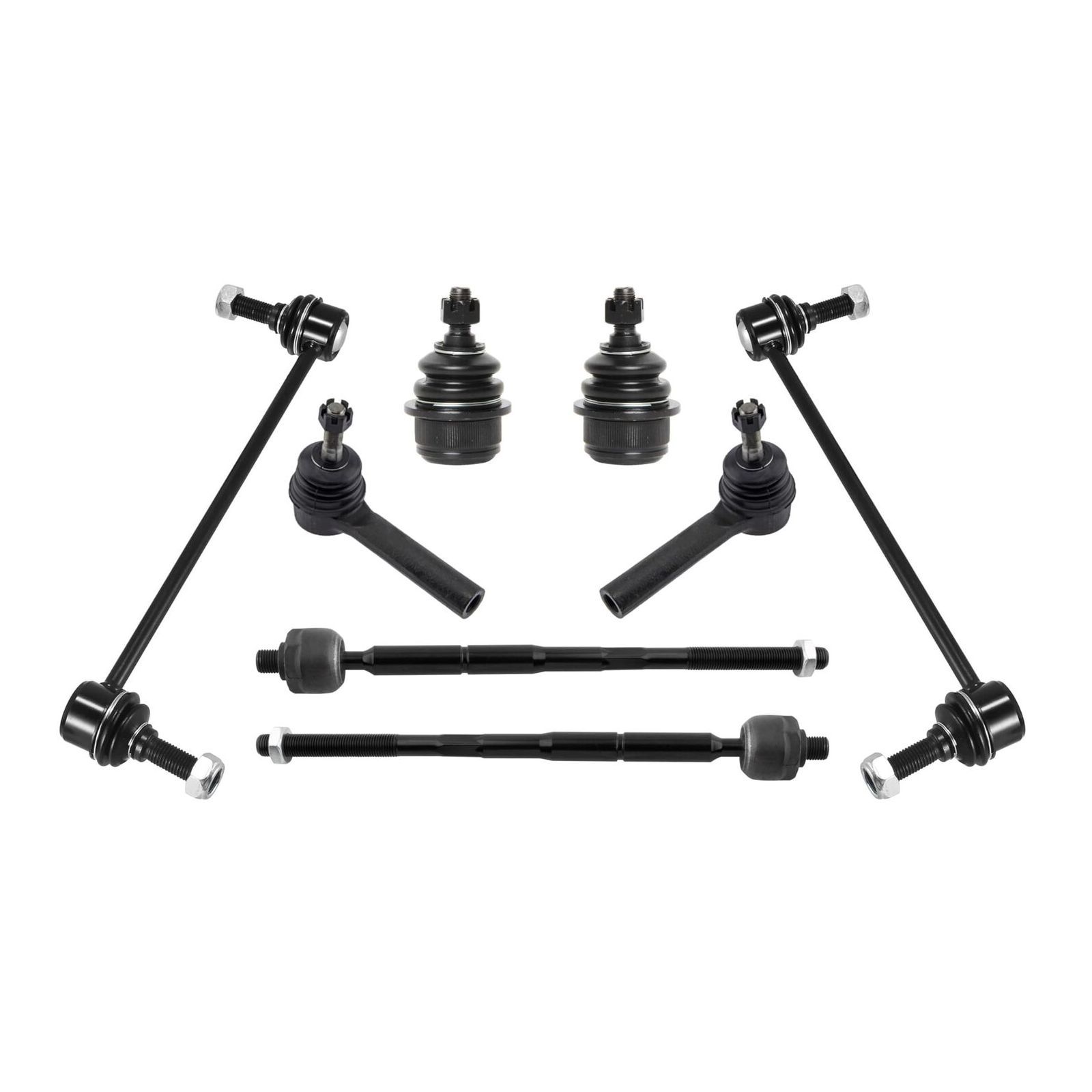 8pc Inner Outer Tie Rod Ends Sway Bar Lower Ball Joints_voghion.com