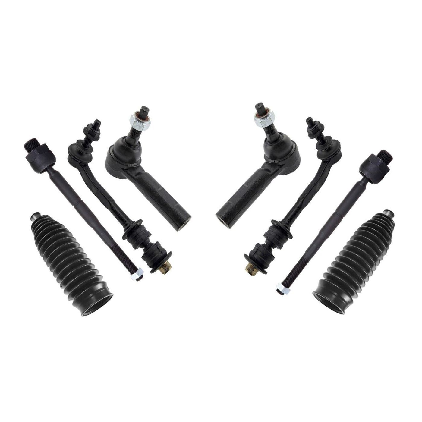 8pc Inner Outer Tie Rod Ends Sway Bar End Bellow Boots_voghion.com