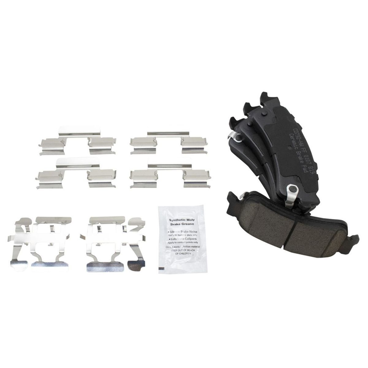 Rear Ceramic Brake Pad Coated Rotor Parking Shoe & Backing Plates Kit For GM_voghion.com
