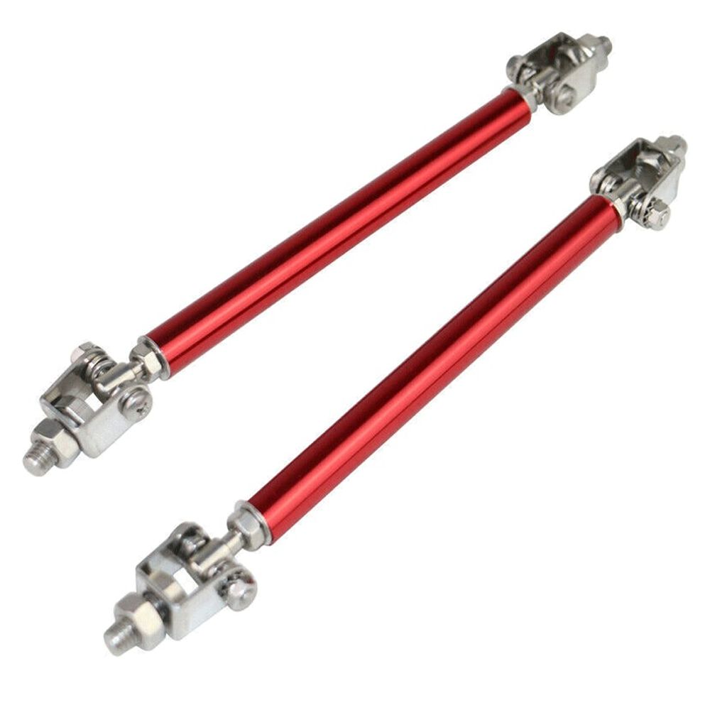 Adjustable Front Bumper Lip Spoiler Rods Splitter Strut Support 8-10.6 Inch Red_voghion.com